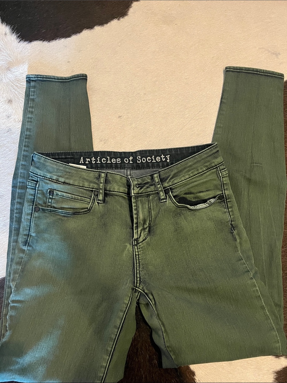 Articles of Society Olive-Tone Skinny Jeans